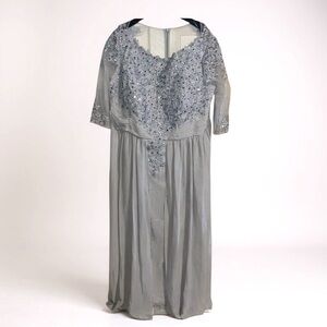 LT LAN TING Silver Gray lace Wedding Dress 16